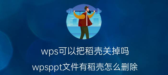 wps可以把稻壳关掉吗 wpsppt文件有稻壳怎么删除？